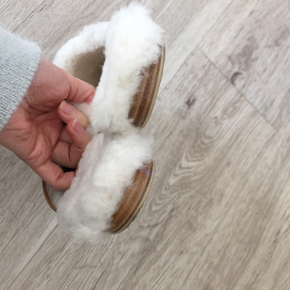 Jenni Kayne Shearling Lined Mules Walnut Brown Tan 7 - Picture 4 of 6